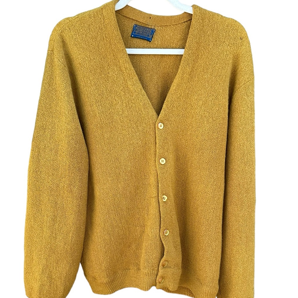 Vintage Pendleton Mustard Yellow Cardigan